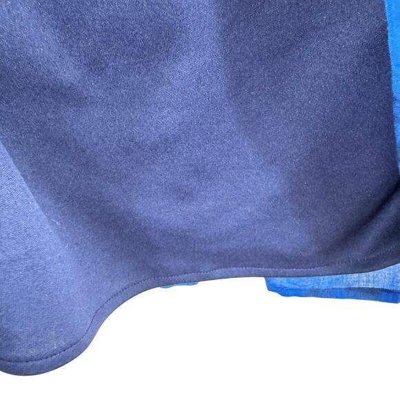 Rabbit Rabbit Rabbit Blue Striped Floral V-Neck Sleeveless Light Lined Dress 6 - Picture 4 of 5